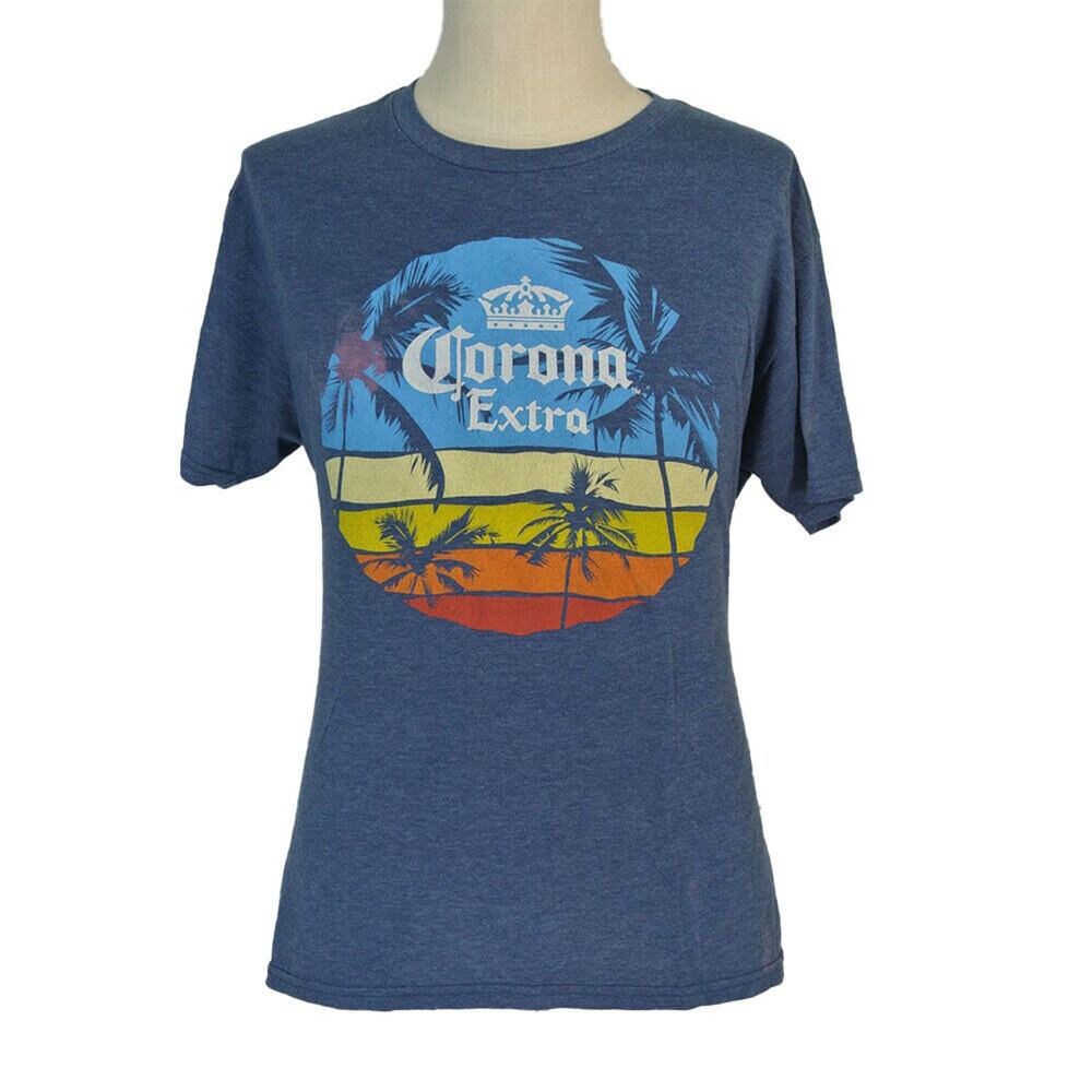 Corona Extra Beer shirt Men's large blue short sleeve logo